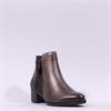Remonte Block Heel Twin Zip Ankle Boot - Bronze Leather